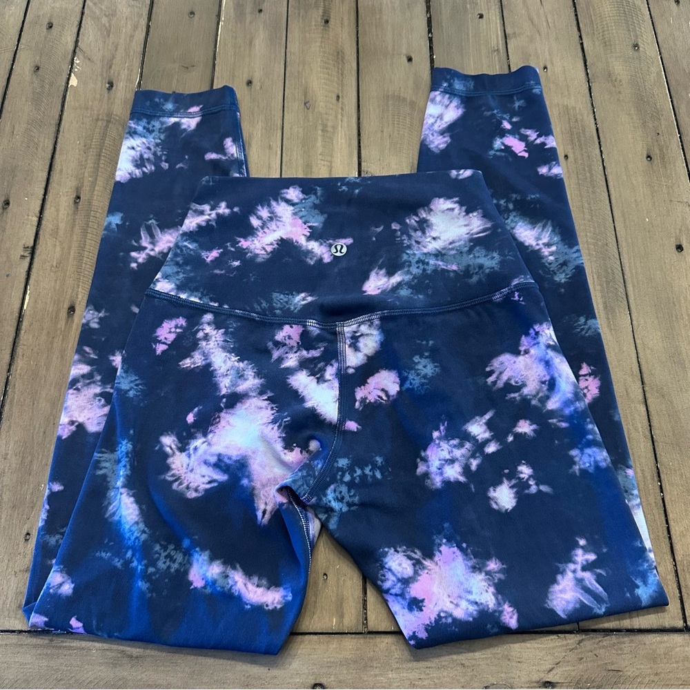Lululemon Align High-Rise Pant 25" Circulate Tie Dye Mineral Blue Multi - Size 4 - Picture 4 of 6